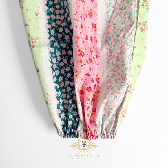 NWT Pretty Girls Luna Pants Comfy Loose Fitting Bohemian Botanicals Patchwork 3T - Picture 3 of 4